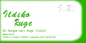 ildiko ruge business card